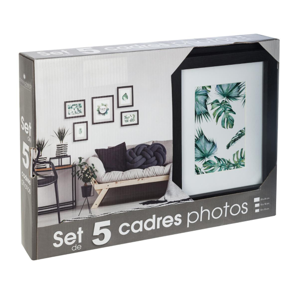 Κορνίζες (Σετ 5τμχ) A-S Black 157177