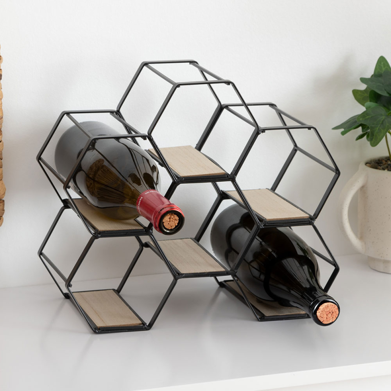 Μπουκαλοθήκη 6 Θέσεων (26x15x29.5) A-S Hexa 173416