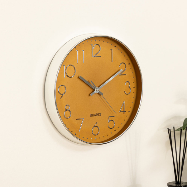 Ρολόι Τοίχου (Φ30) Αθόρυβο A-S Yellow 167038B