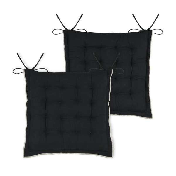 Μαξιλάρι Καρέκλας 2 Όψεων (38x38+4) S-F Helios Black CUD092006GAL