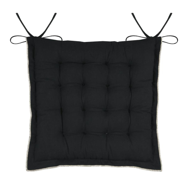 Μαξιλάρι Καρέκλας 2 Όψεων (38x38+4) S-F Helios Black CUD092006GAL