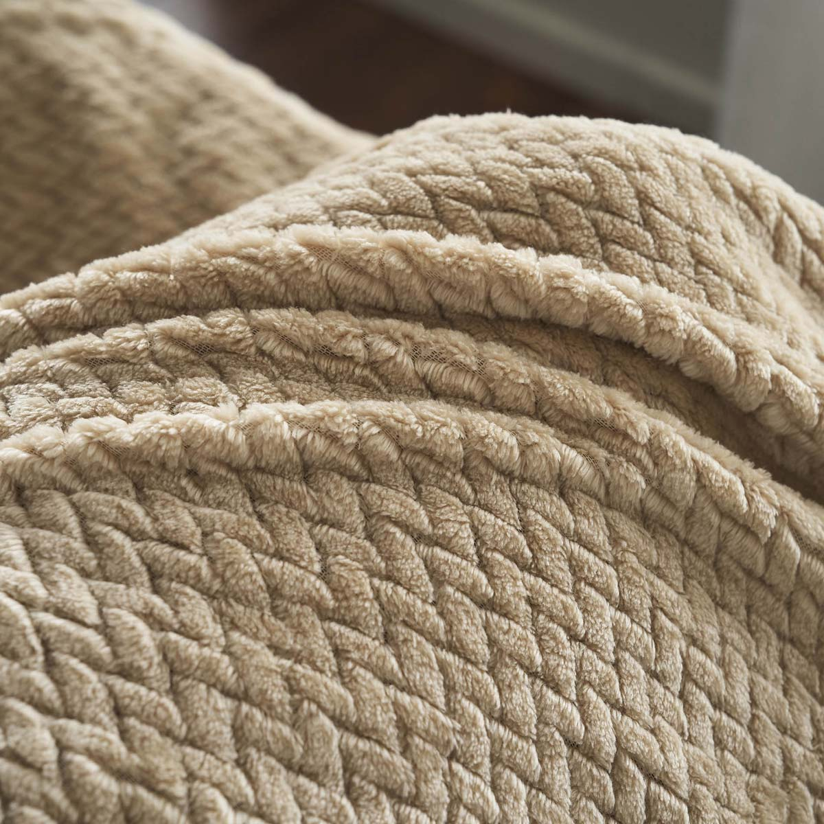 Ριχτάρι Πολυθρόνας Fleece (180X180) Gofis Home Cinnabar Sesame Beige 115 06 Λευκά Είδη Σαλονιού Ριχτάρια Καναπέ Spitishop