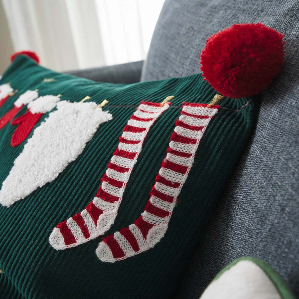 Χριστουγεννιάτικη Μαξιλαροθήκη (43x43) Gofis Home Xmas 387