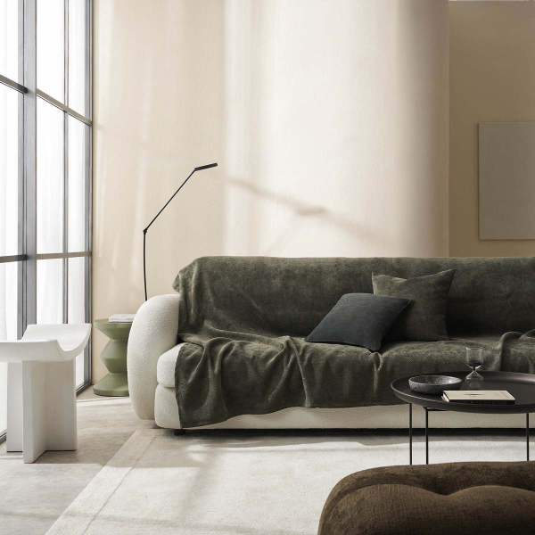 Ριχτάρι Καναπέ Τριθέσιου Βελουτέ (180x310) Gofis Home Nimbus Weed Green 447/57