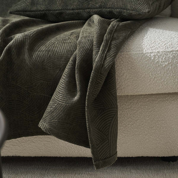 Ριχτάρι Καναπέ Τριθέσιου Βελουτέ (180x310) Gofis Home Nimbus Weed Green 447/57