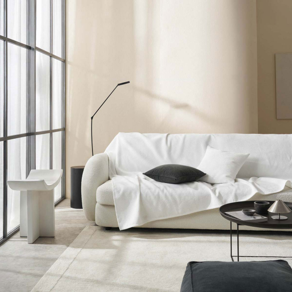 Ριχτάρι Καναπέ Τριθέσιου Βελουτέ (180x310) Gofis Home Nimbus Polar White 447/26