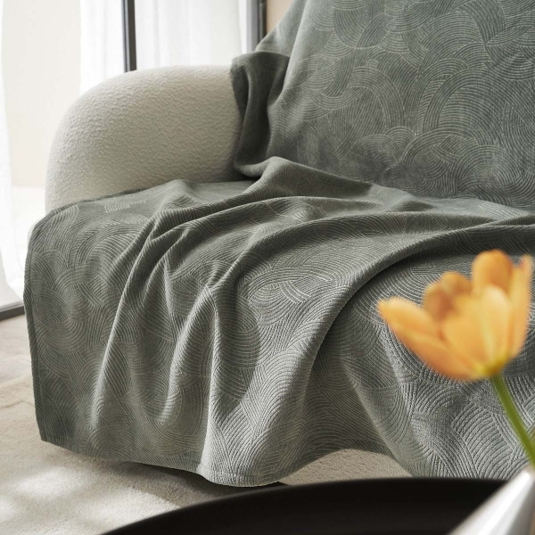 Ριχτάρι Πολυθρόνας Βελουτέ (180x180) Gofis Home Nimbus Shadow Green 447/44