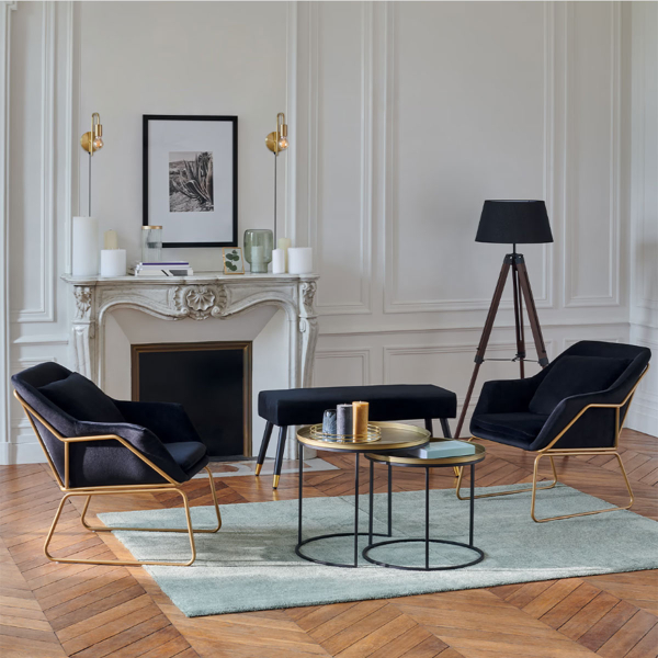 Απλίκα Τοίχου Με Φις Πρίζας A-S Keli Gold 182401A