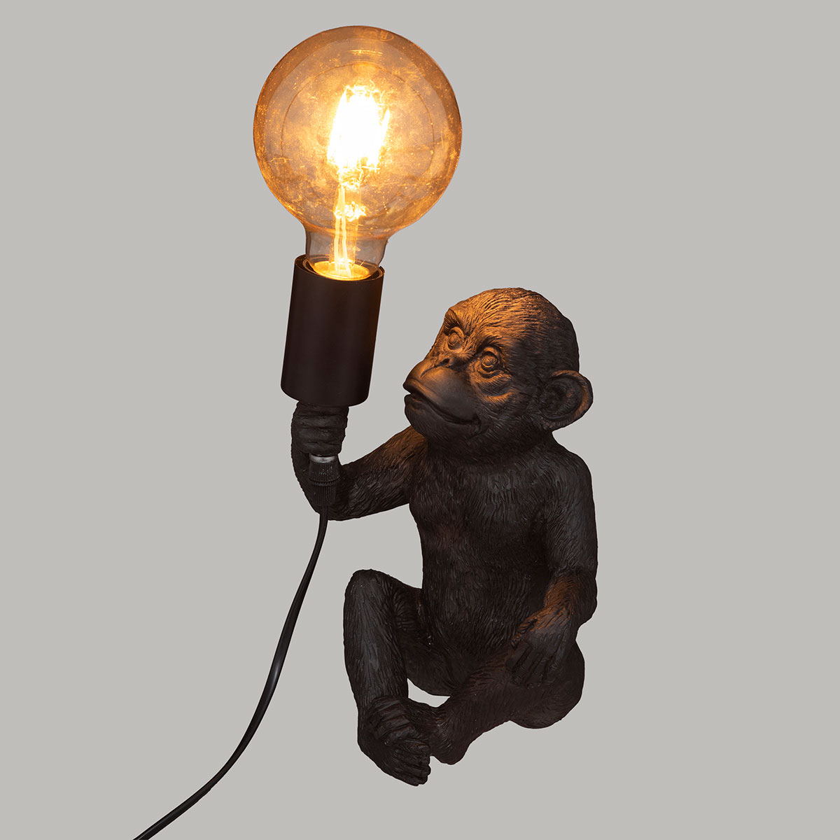 Πορτατίφ A-S Monkey Black 186396A Home Φωτιστικά Επιτραπέζια Spitishop