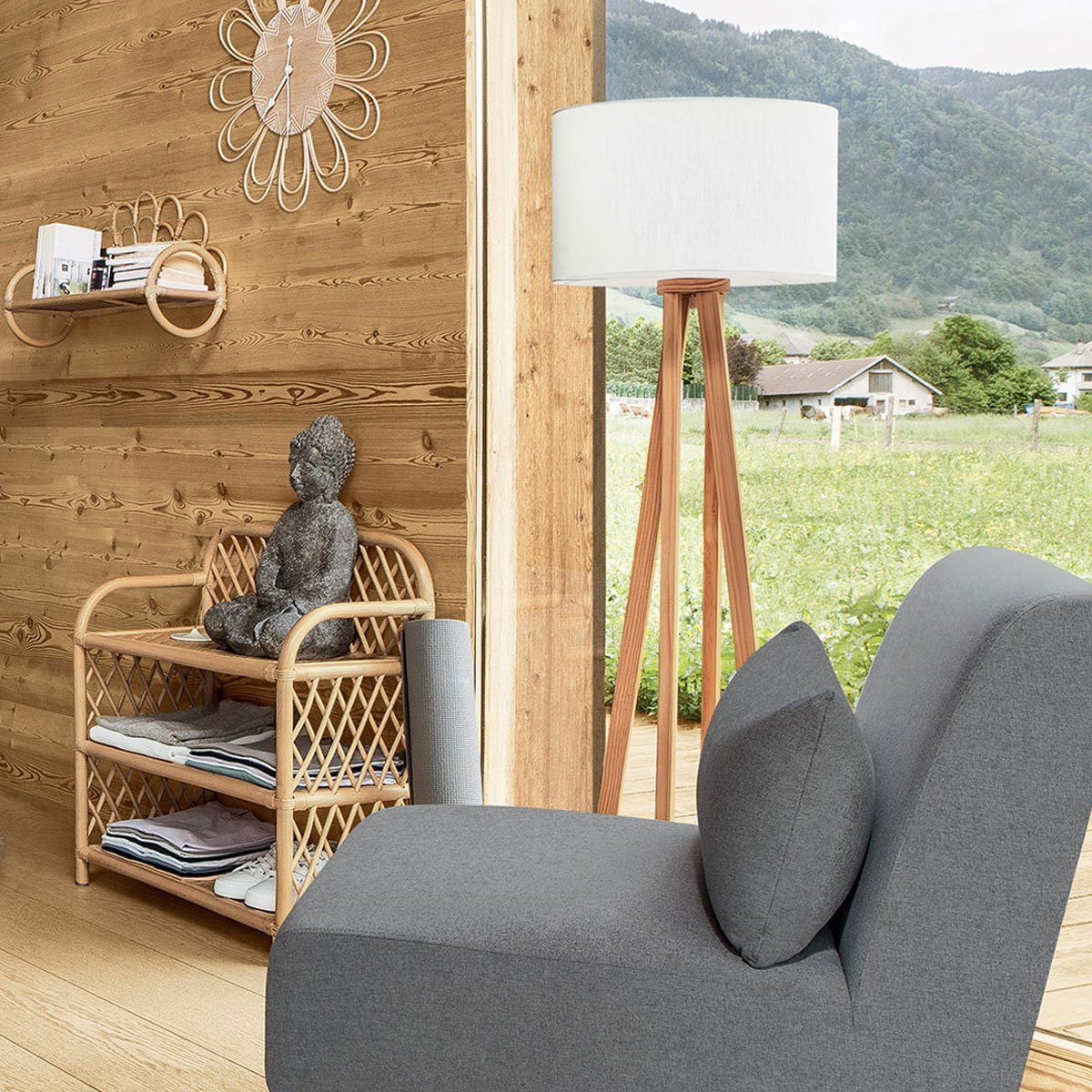 Φωτιστικό Δαπέδου A-S Molu White 178923B Home Φωτιστικά Spitishop