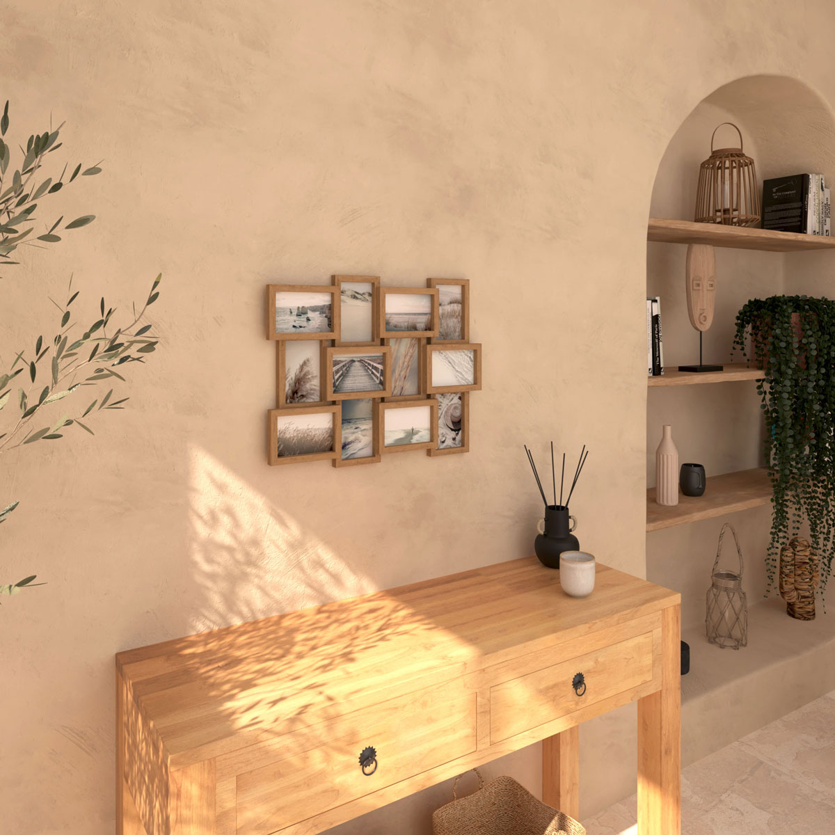 Κορνίζα Τοίχου 12 Θέσεων (58 5X45) A-S Beige 114691 Home Διακόσμηση Κορνίζες Spitishop