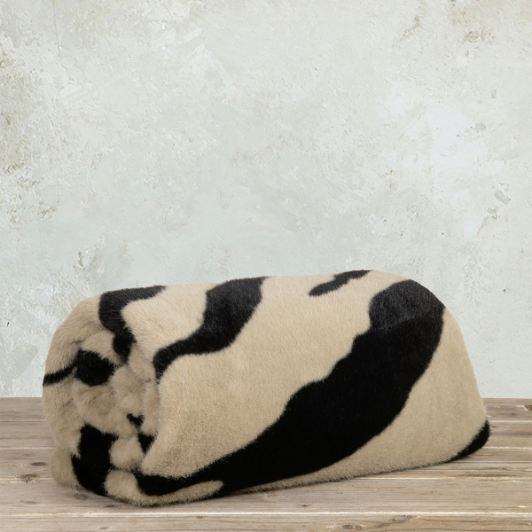 Γούνινη Κουβέρτα Καναπέ (130x170) Nima Sebra Beige