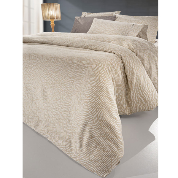 Φανελένια Παπλωματοθήκη Υπέρδιπλη (Σετ 225x245) Guy Laroche Brenta Camel