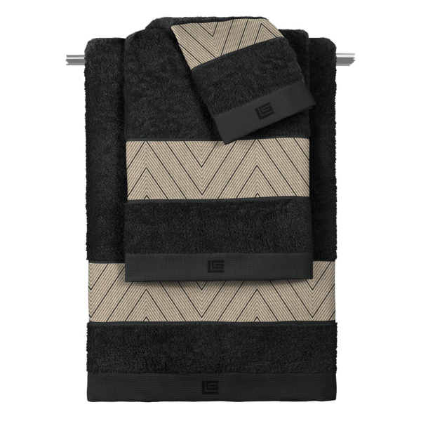 Πετσέτες Μπάνιου (Σετ 3τμχ) Guy Laroche Canyon Natural - Black