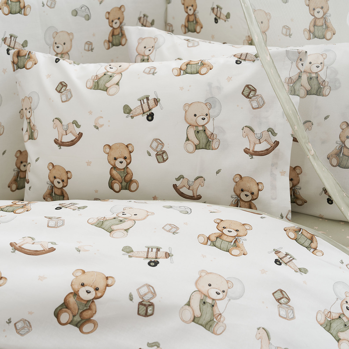 Σεντόνια Κούνιας (Σετ) Vesta Kids Teddy Home Βρεφικά Προίκα Μωρού Spitishop