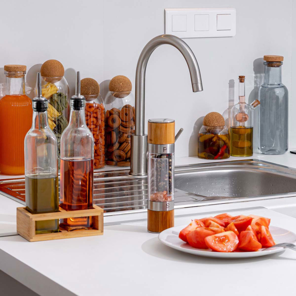 Μύλος Πιπεριού/Αλατιού Διπλός 22εκ. Estia Bamboo Essentials 01-20293