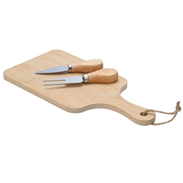 Πλατώ Σερβιρίσματος Τυριών & 2 Μαχαιράκια (28.5x14) Estia Bamboo 07-24178