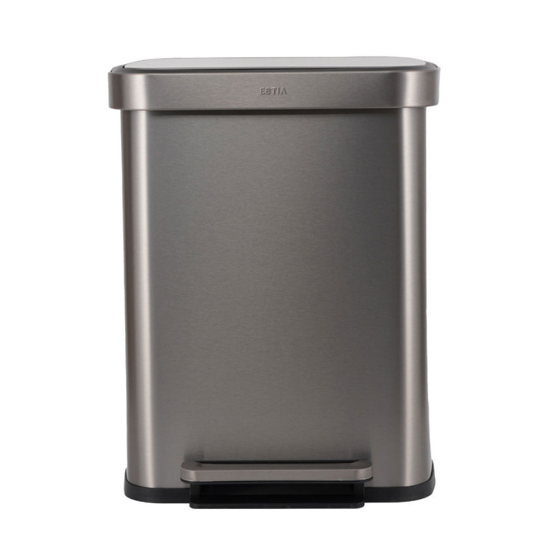 Κάδος Απορριμμάτων (37.5x45x57) Estia 50lt Flatop Inox 01-31954