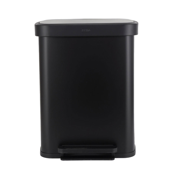Κάδος Απορριμμάτων (37.5x45x57) Estia 50lt Flatop Black 01-31978