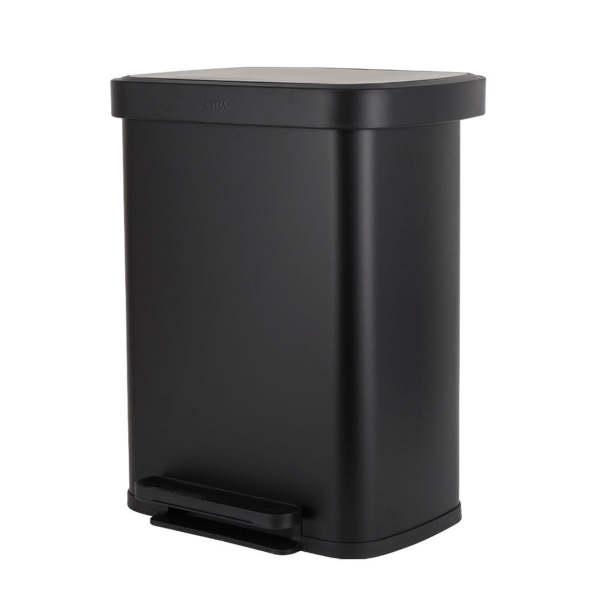 Κάδος Απορριμμάτων (37.5x45x57) Estia 50lt Flatop Black 01-31978