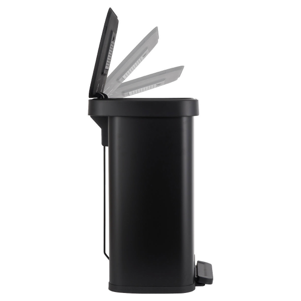 Κάδος Απορριμμάτων (37.5x45x57) Estia 50lt Flatop Black 01-31978