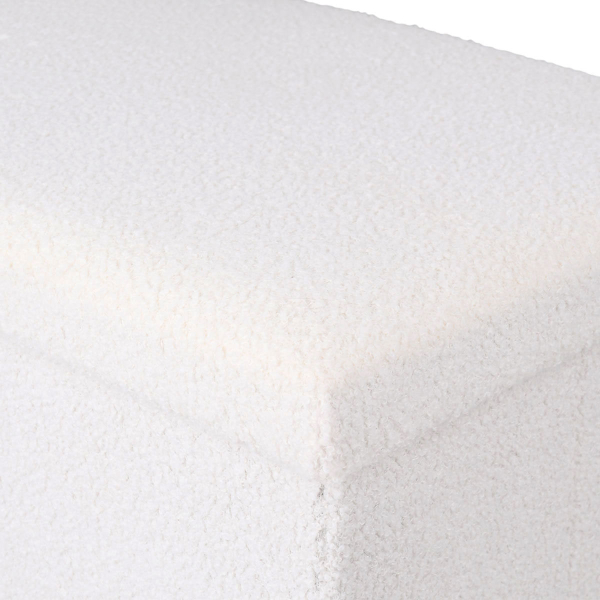 Ταμπουρέ Με Αποθηκευτικό Χώρο (76x38x38) Estia Cube Teddy White 03-35938