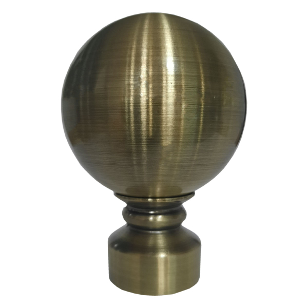 Διακοσμητικά Άκρα Κουρτινόξυλου (Σετ 2τμχ) Grace Golf Bronze 59071