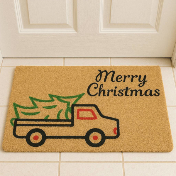 Χριστουγεννιάτικο Πατάκι Εισόδου (40x60) San Lorentzo Truck Christmas