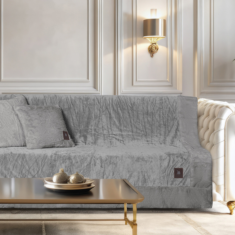 Ριχτάρι Καναπέ Διθέσιου Βελουτέ (180x250) Greenwich Polo Club 3970 Grey