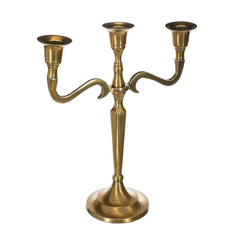 Κηροπήγιο 3 Θέσεων (22 5X9 1X26 5) A-S Candle Holder Gold 123154A Home Διακόσμηση Κηροπήγια Spitishop