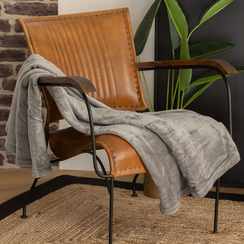 Κουβέρτα Καναπέ Fleece (130x180) A-S Flannel Grey 156047B