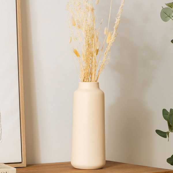 Διακοσμητικό Βάζο (Φ12x30) A-S Rily Beige 204291B