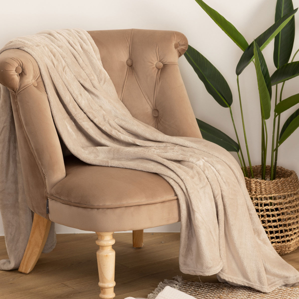 Κουβέρτα Καναπέ Fleece (130x180) A-S Flannel Linen 156047D