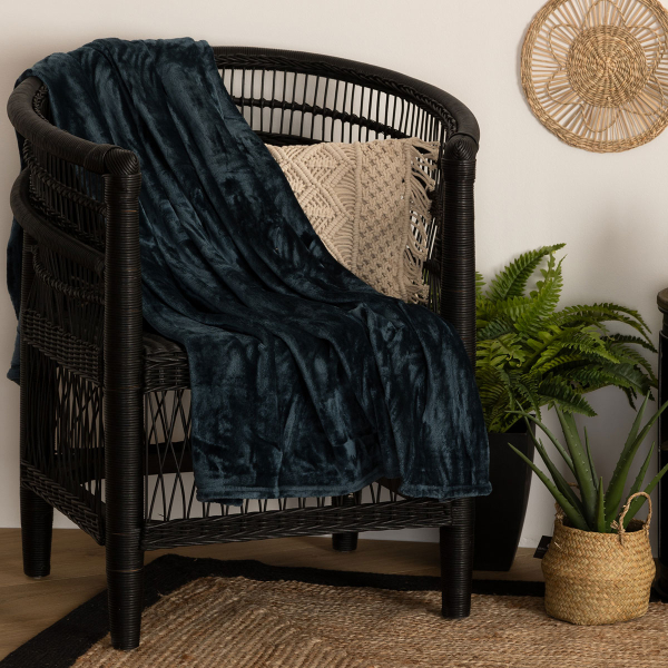 Κουβέρτα Καναπέ Fleece (125x150) A-S Flannel Aegean Blue 156183F