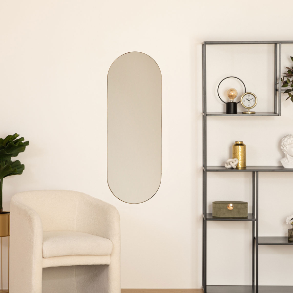 Διακοσμητικός Καθρέφτης Τοίχου (40x2.5x112) A-S Selena Gold 197625B