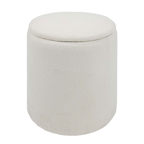 Σκαμπό Με Αποθηκευτικό Χώρο (Φ35x37) A-S Kaydi White 202255A