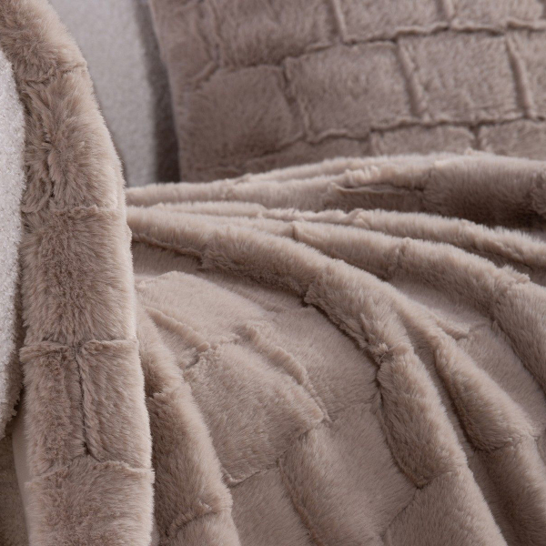 Γούνινη Κουβέρτα Καναπέ (140x190) Nef-Nef Homeware Elements Barlow Beige