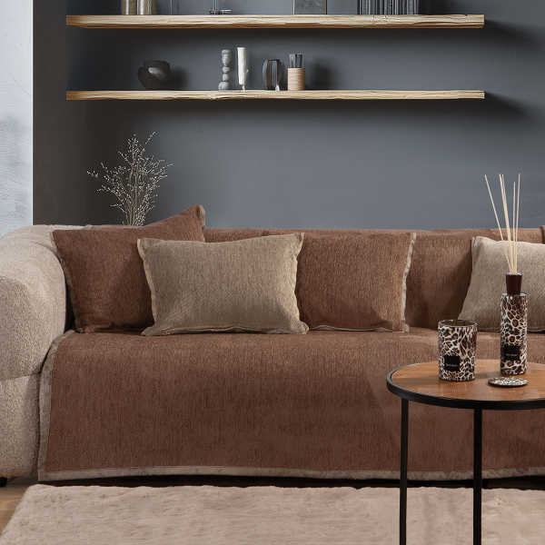 Ριχτάρι Καναπέ Τριθέσιου 2 Όψεων (180x300) Nef-Nef Homeware Tanger Brown/Ecru