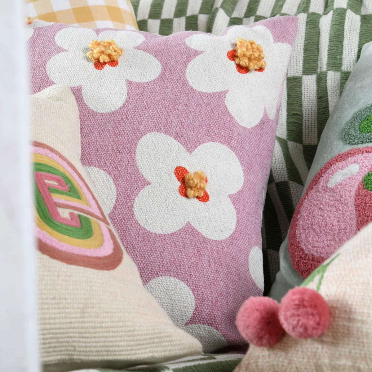 Διακοσμητικό Μαξιλάρι (40X40) S-F Sweetlove Parme C0D701003 Home Λευκά Είδη Σαλονιού Μαξιλάρια Διακοσμητικά Spitishop