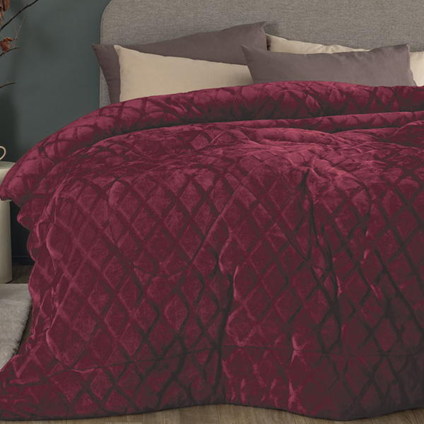 Κουβερτοπάπλωμα King Size (240x260) Palamaiki Nadine/5 Bordo