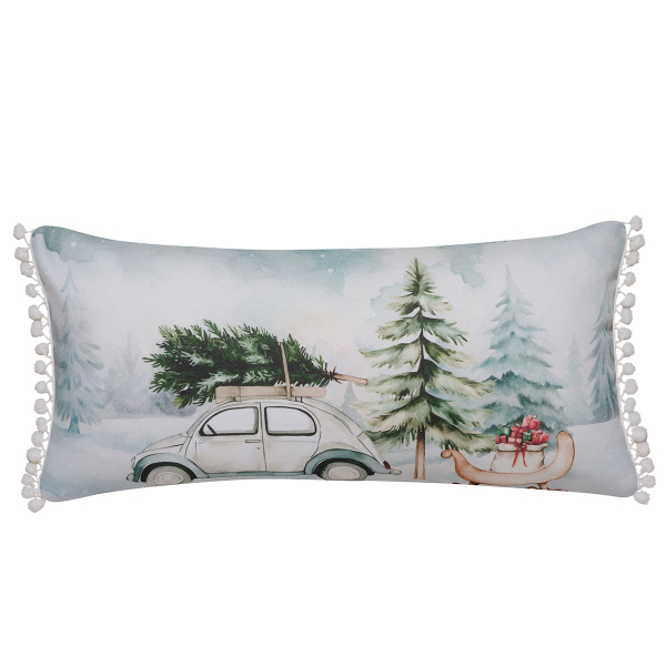 Χριστουγεννιάτικο Μαξιλάρι 2 Όψεων (30x60) Kentia Loft Snow 258