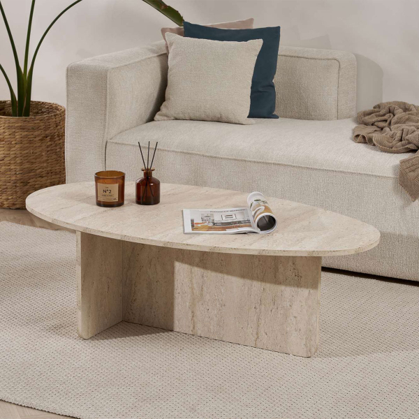 Τραπέζι Σαλονιού (120x65x40) A-G Orba 838NRD1101 Travertine