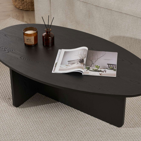 Τραπέζι Σαλονιού (120x65x40) A-G Orba 838NRD1105 Wood Black