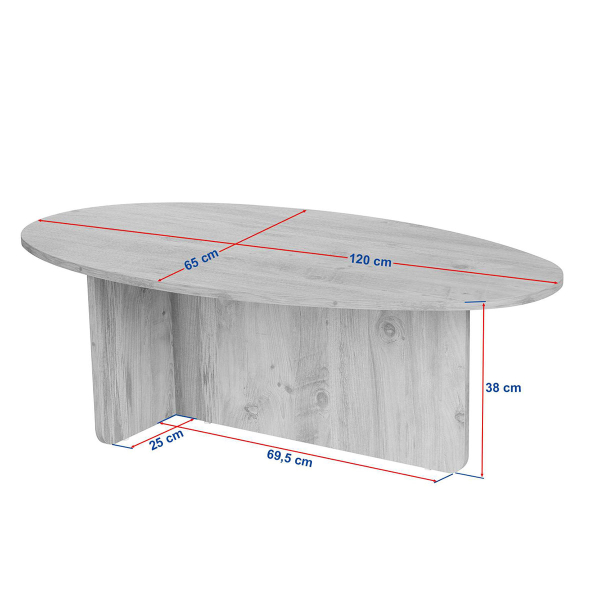 Τραπέζι Σαλονιού (120x65x40) A-G Orba 838NRD1105 Wood Black