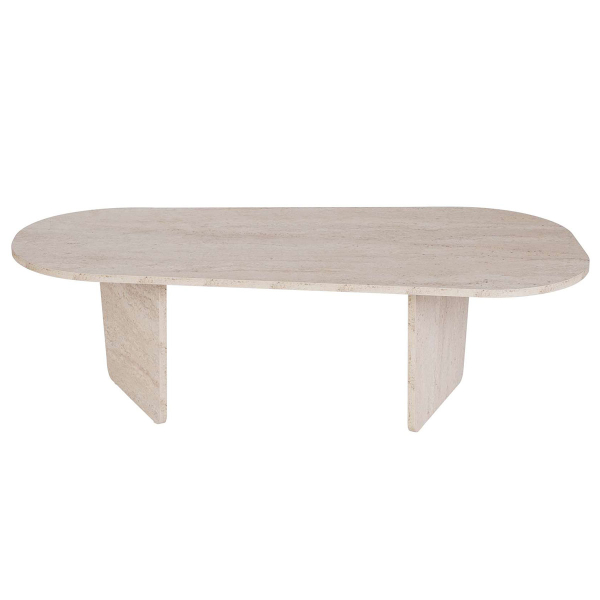 Τραπέζι Σαλονιού (130x40x65) A-G Ovalis 838NRD1106 Travertine