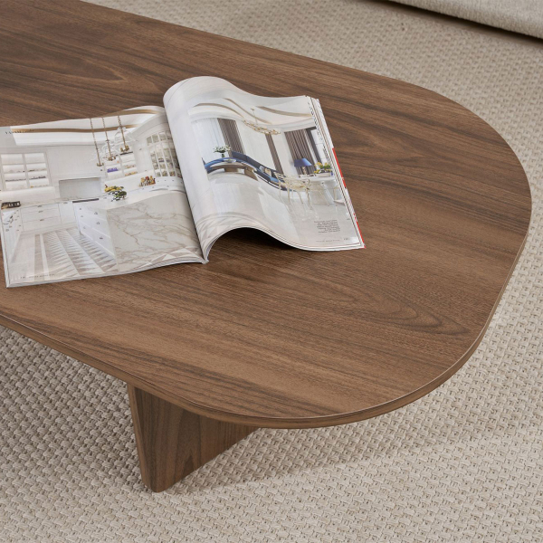 Τραπέζι Σαλονιού (130x65x40) A-G Ovalis 838NRD1107 Walnut