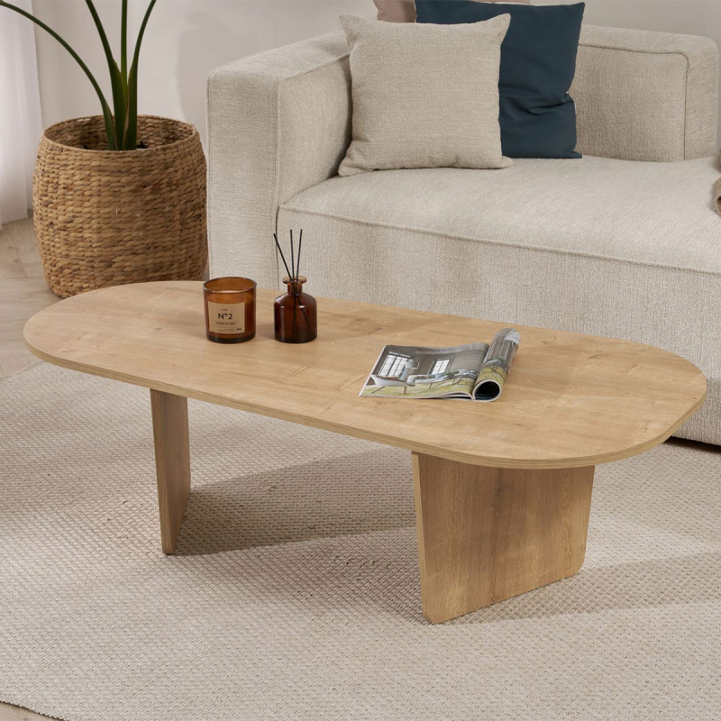 Τραπέζι Σαλονιού (130x40x65) A-G Ovalis 838NRD1108 Oak