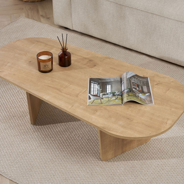 Τραπέζι Σαλονιού (130x40x65) A-G Ovalis 838NRD1108 Oak