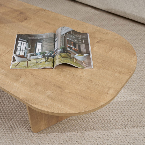 Τραπέζι Σαλονιού (130x40x65) A-G Ovalis 838NRD1108 Oak