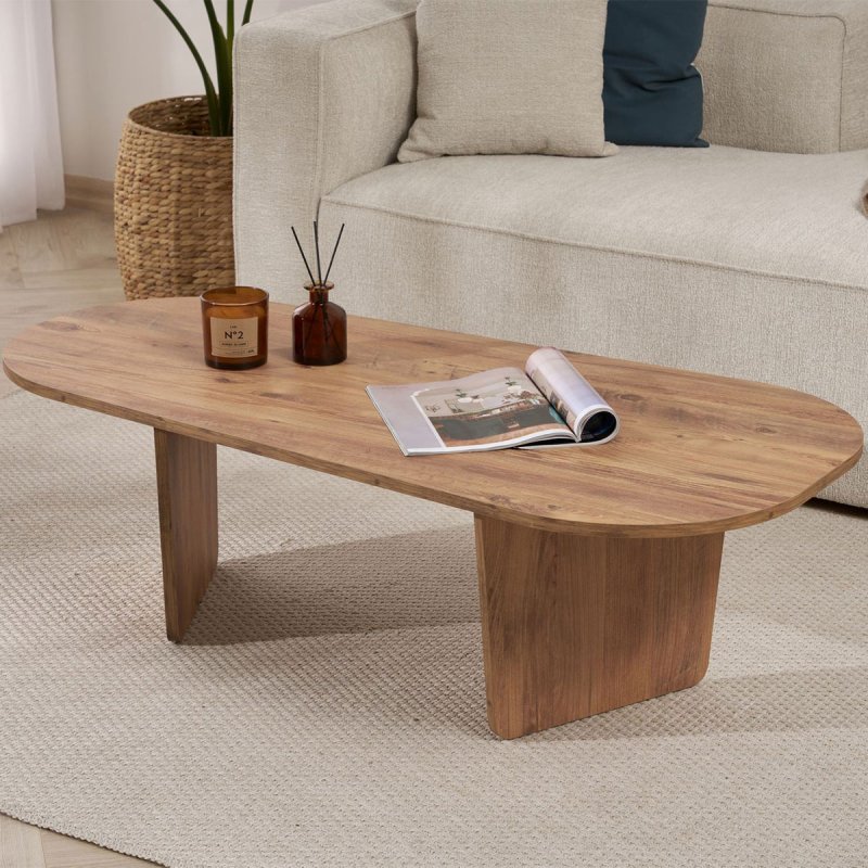 Τραπέζι Σαλονιού (130x40x65) A-G Ovalis 838NRD1109 Atlantic Pine